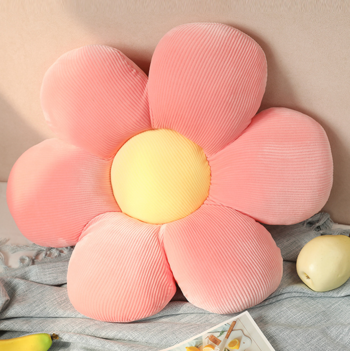 Buntes Blumen Plüschkissen
