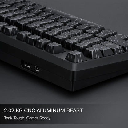High-end CNC-machined aluminum mechanical keyboard with hot-swappable keys