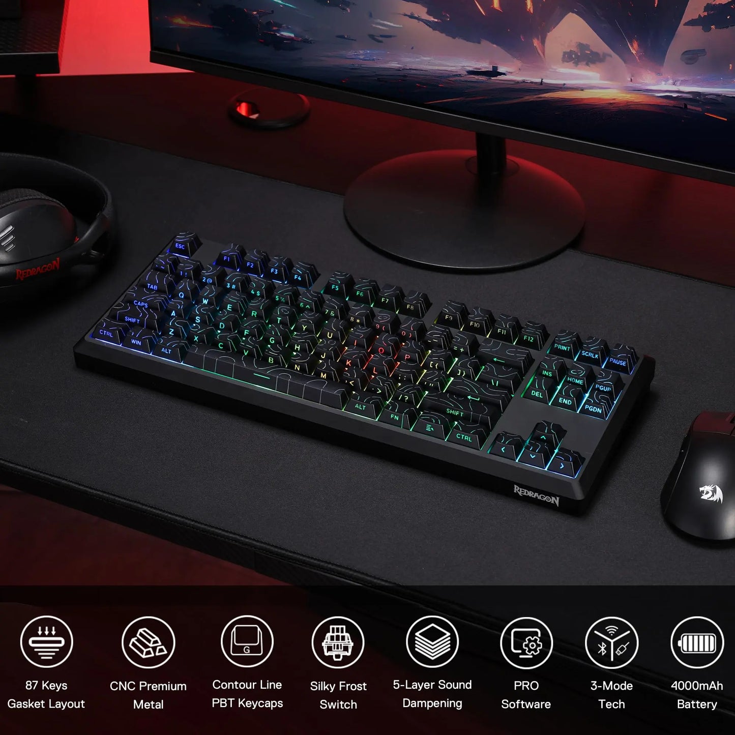 High-end CNC-machined aluminum mechanical keyboard with hot-swappable keys