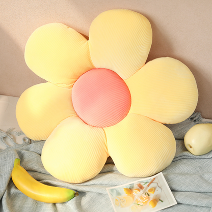Buntes Blumen Plüschkissen