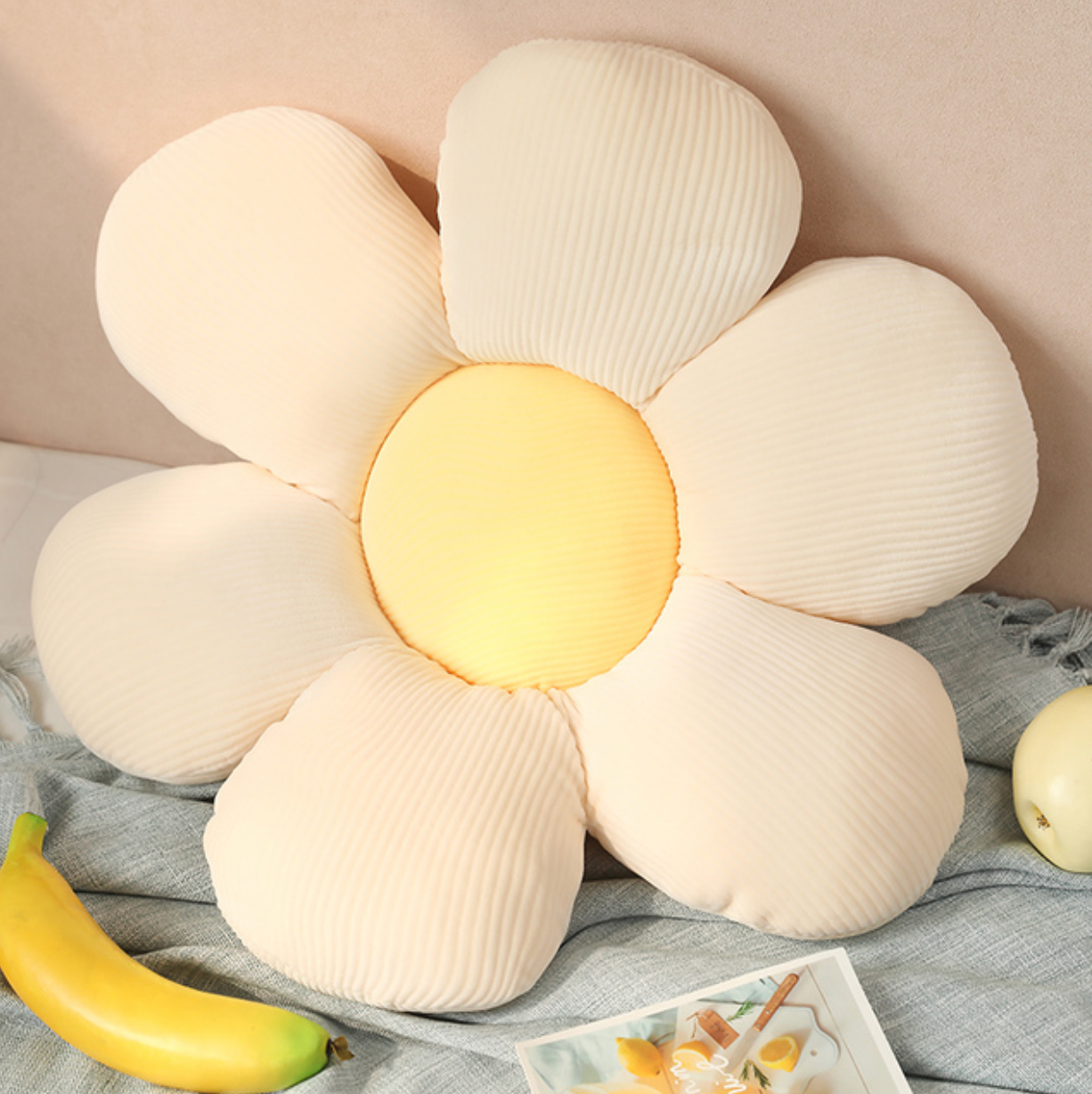Buntes Blumen Plüschkissen