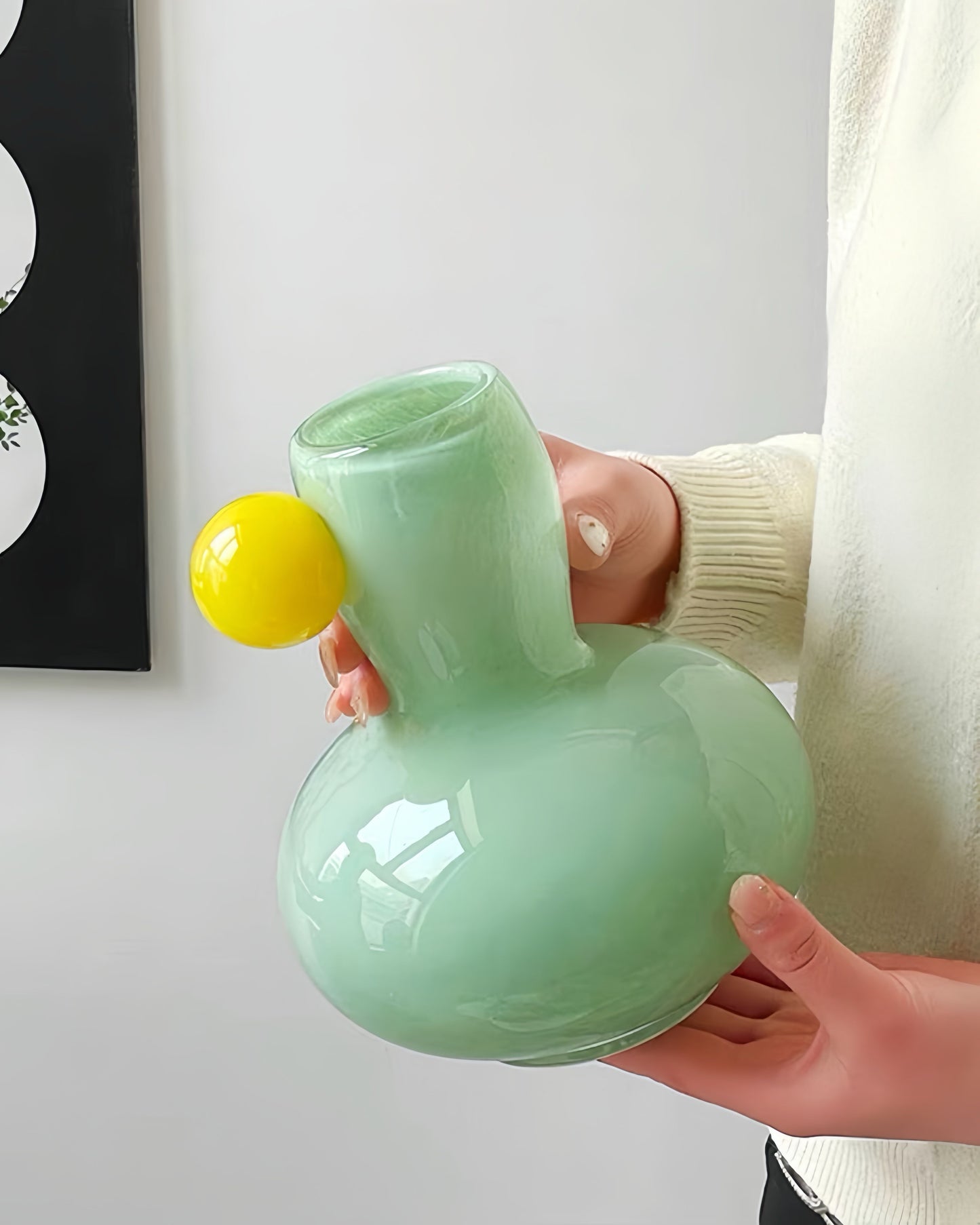 Jelly Bean Bud Vase - Whimsical Dopamine Centerpiece Vase for Gorgeous Tablescape